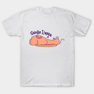 Cute Llama Snore Llama T-Shirt